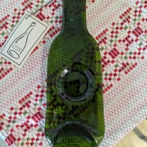 Recycled Glass Wine Bottle Cheese Tray